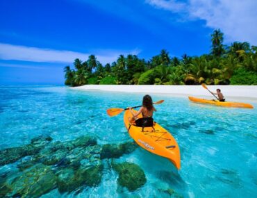 Canoeing in maldives