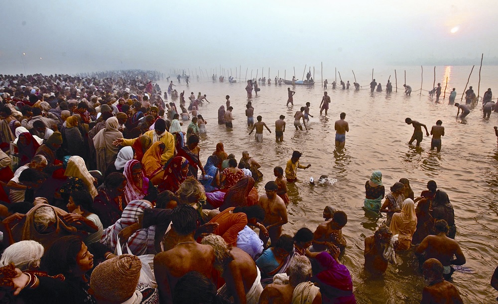 Bathing Kumbh Mela Ujjain